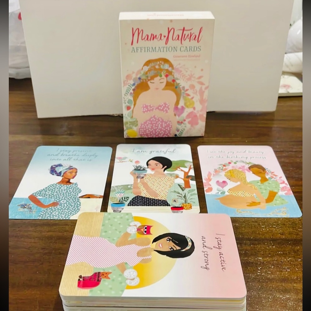 MAMA NATURAL Affirmation Cards Beautiful & Colorful inspirational cards Set/50